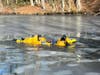 Volunteers with the Simsbury Volunteer Fire Department spent time over the weekend training for life-saving, cold-water rescues they hope they don't have to make.