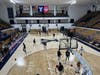 Yale's John J. Lee Amphitheater features a unique open space as you walk in that provides fans with an intimate view of the court and gymnasium.