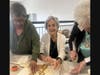 Farmington Station residents, Irma Vazquez, Mary Bovich and Beverly Fabrizio work on their homemade dog treats for a Bloomfield-based canine rescue organization.