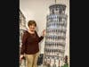 Middlewoods of Farmington resident Mary Ann Smith poses with the Leaning Tower of Pisa during 'International Week' last week. 
