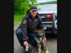 Fallen Trooper First Class Aaron Pelletier's last job in the Connecticut State Police was as a K-9 officer, a role he had since 2021. Here, he's with his partner, 'Roso.' Roso was in the cruiser when it was struck last week, but was unharmed.