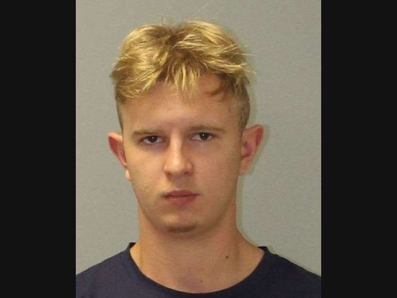 Dalton Veiga, 22, of Farmington, was charged after state police said he fled from officers on Interstate 84 in East Hartford, traveling at speeds as high as 124 MPH on Tuesday.