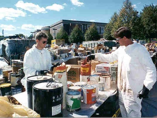 Residents of Windsor, Bloomfield, West Hartford, Hartford, East Hartford, Newington, Wethersfield, and Rocky Hill can dump off their household hazardous waste at a special collection event in West Hartford on Saturday.