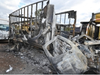 State police are investigating the torching/vandalism of 11 construction work vehicles at a Farmington site over the weekend. The vehicles were owned by a Clinton construction company.