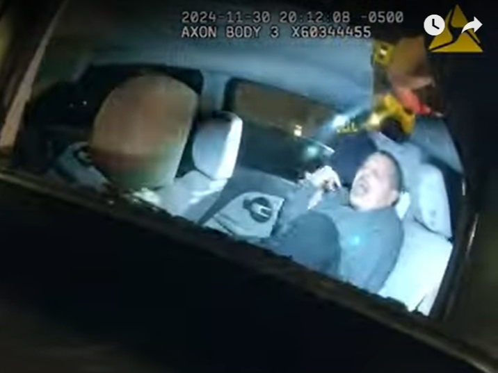 This body camera image from a Hartford police officer shows the officer deploying a Taser against a suspect on Nov. 30. Shortly after, the suspect was shot by the officer after brandishing a gun, according to state officials.
