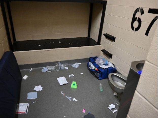 On April 7, 2024, a 49-year-old Hartford woman was found unresponsive in this holding cell after nearly two days in police custody. She was pronounced dead. While no charges will be filed, an investigator Thursday said police could have done more to help.