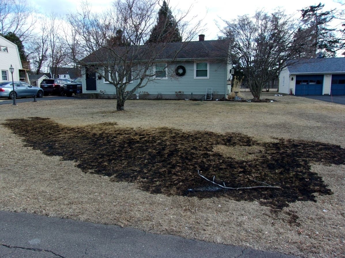 The Southington Police Department and the Southington Fire Marshal's office are investigating the cause of two mystery fires on front lawns Saturday. While police claim 'model rockets' are to blame, some observers claim something else.