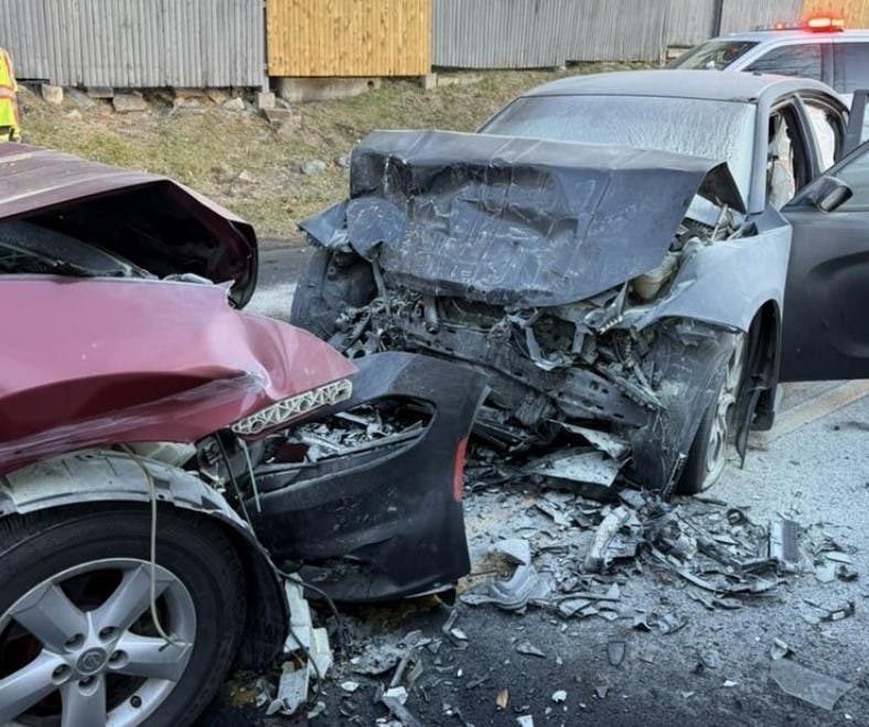 Seymour police said a 51-year-old Danbury man was killed in this head-on crash on Route 34 Thursday afternoon.