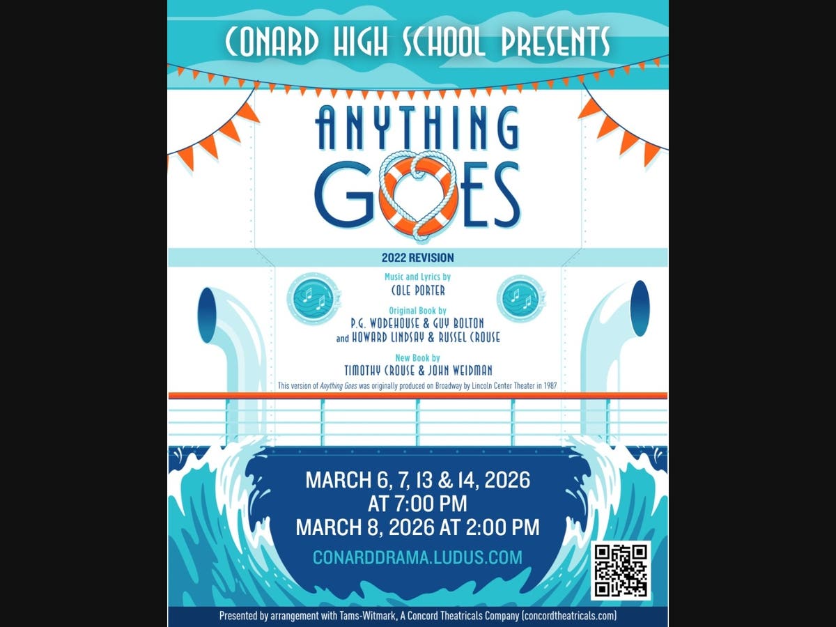 Conard's Spring 'Anything Goes' At Conard High School's Spring Musical This Weekend ...