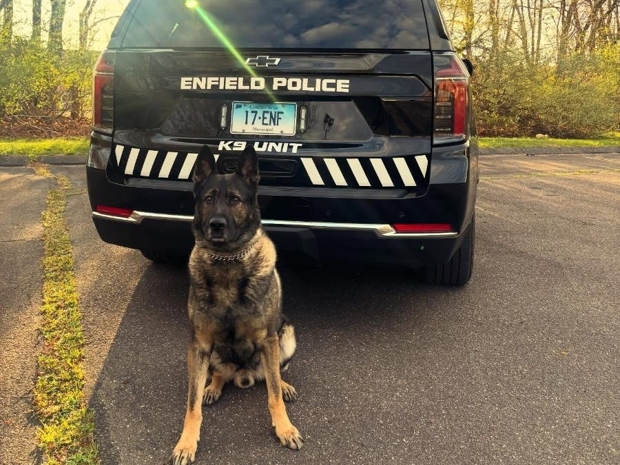 The Enfield Police Department's 'Dunkin' is being hailed a hero after successfully finding a missing Bloomfield woman with dementia last week. The EPD was called in by Bloomfield to assist in a missing persons case.