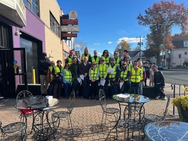 Volunteers participating in a Park Road Clean Up Walk last year.