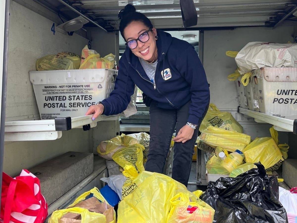 Local mail carriers on Saturday, May 9, collected thousands of pounds of food for the annual 'Stamp Out Hunger' food drive that benefited the Farmington Food Pantry.