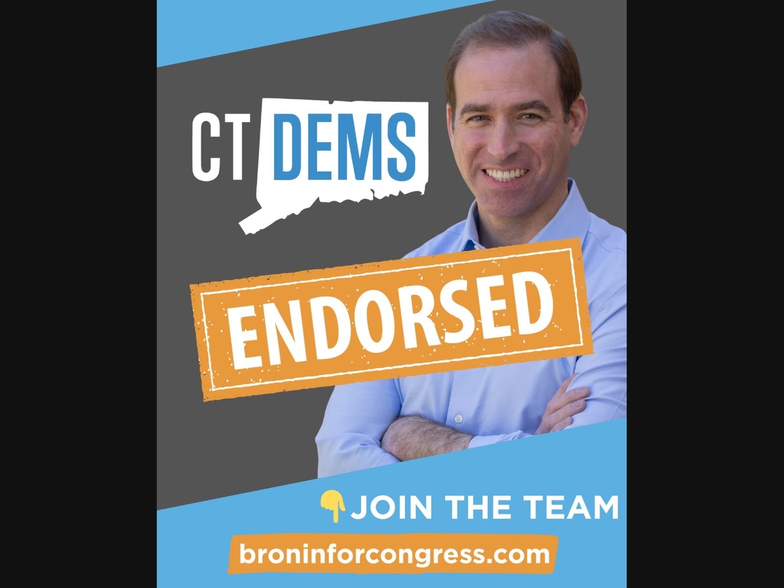 Former Hartford Mayor Luke Bronin secured the Democratic Party endorsement for the 1st Congressional District Monday night, edging 14-term incumbent U.S. Rep. John Larson, D-1st District.