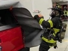 Canton firefighters recently completed a training exercise on combatting electric vehicle fires, utilizing newly acquired EV blankets.