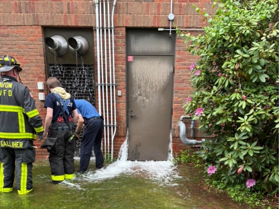 Avon firefighters this week rushed to investigate an activated fire alarm inside a commercial building. But when they arrived, they were not greeted by flames. Rather, they encountered a flood.