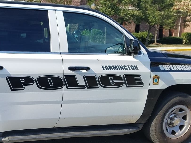 Farmington police said a 67-year-old motorcyclist was badly injured Sunday in an accident on Route 4. He was not wearing a helmet, according to police.