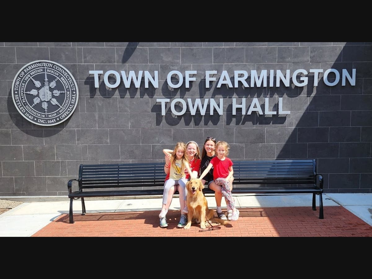 'Ticket,' the golden retriever, was honored by the Town of Farmington in the annual 'Top Dog' contest during the June licensing initiative. 'Ticket' is owned by the Graves family.