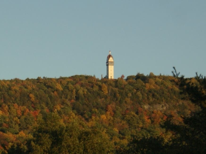 A hike up to Heublein Tower at Talcott Mountain State Park in Simsbury is one of the town's biggest recreational activities.