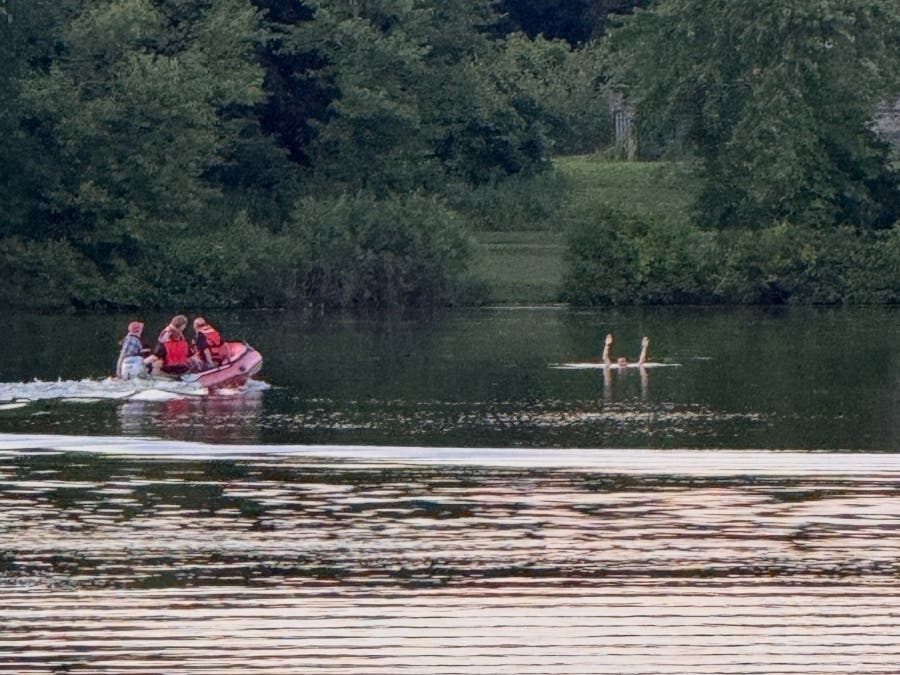 Avon volunteer firefighters must be ready for any emergency ... on land or on water. Last week, AVFD conducted a training exercise on a local lake simulating a water rescue of a person struggling to make it back to shore.