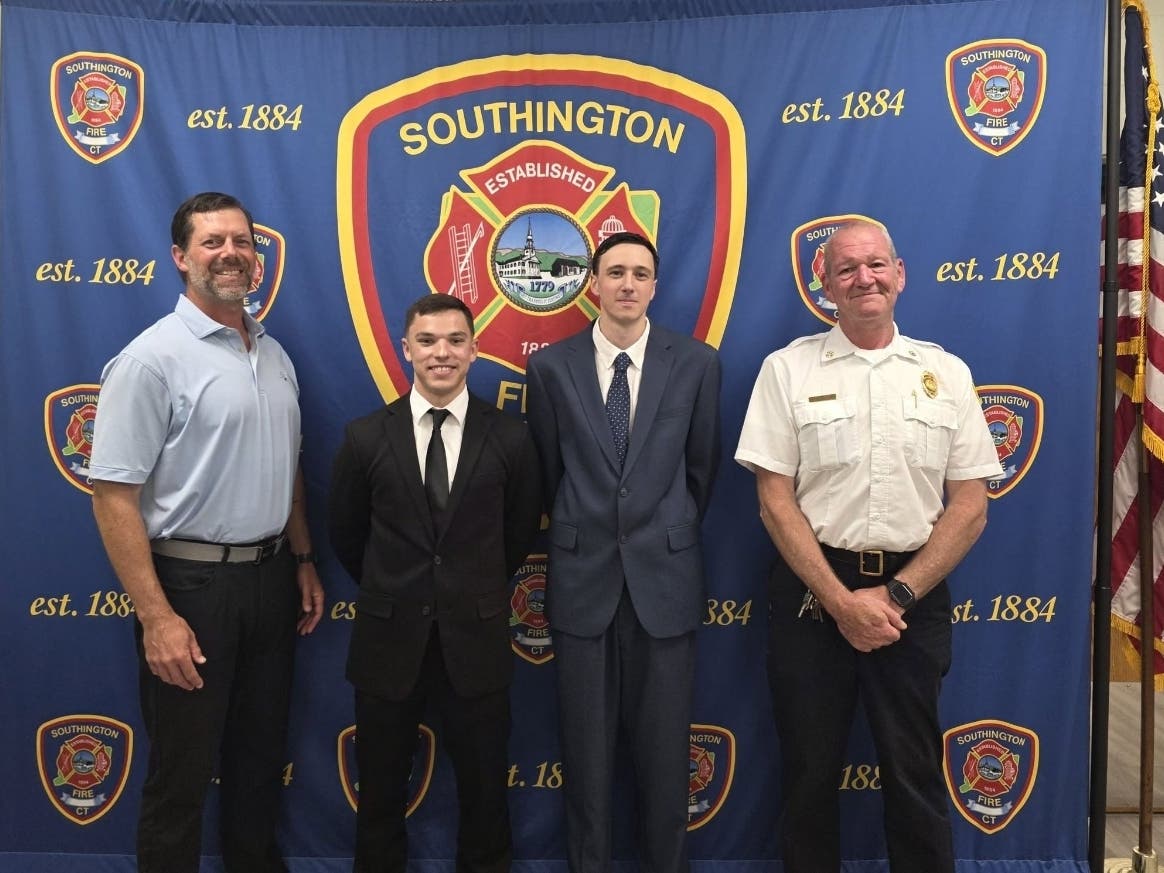 The Southington Fire Department has hired two new firefighters, Ryan Tombari and Zachary Schiavi, who are scheduled to begin recruit training at the Connecticut Fire Academy on Aug. 31.