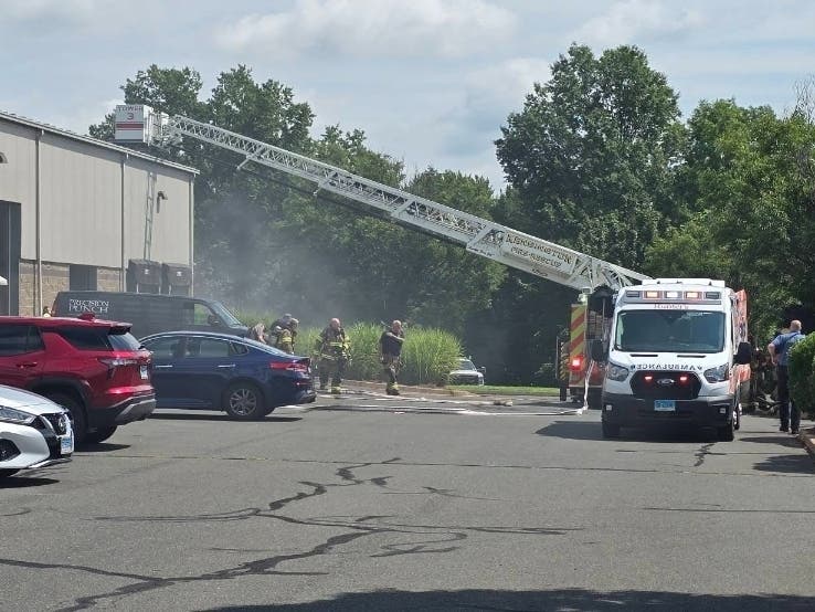 An explosion and fire at a Christian Lane manufacturing facility on Tuesday prompted a response from all four Berlin fire companies.