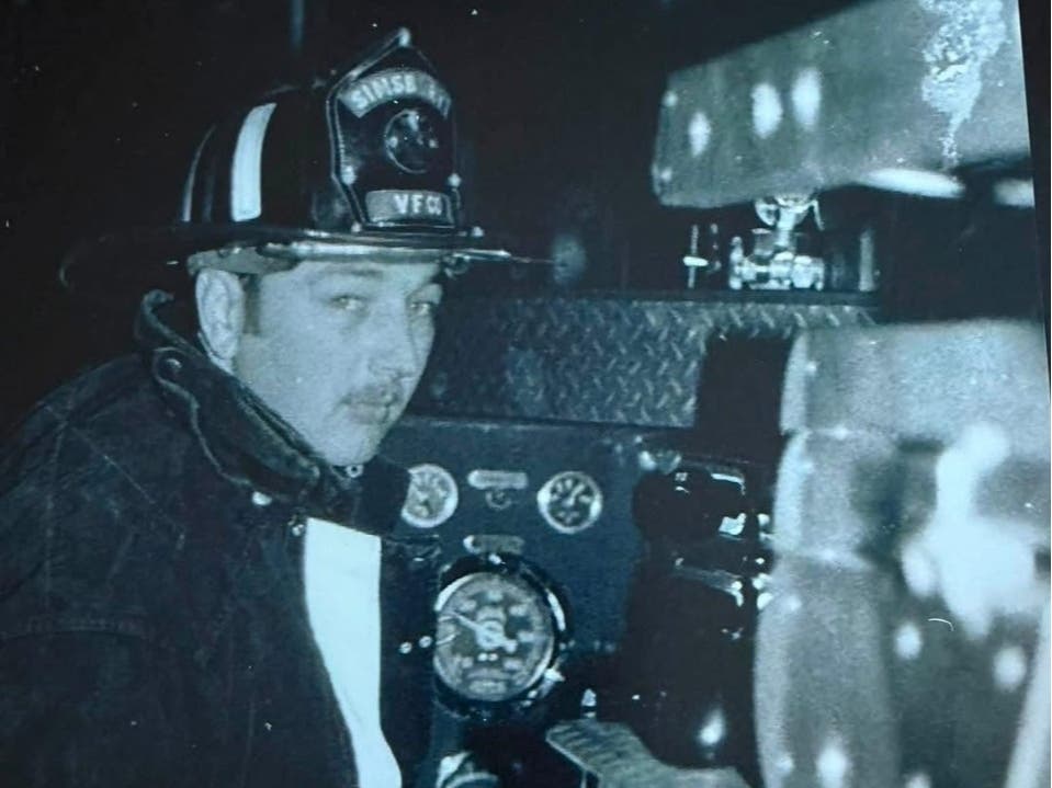 Simsbury Volunteer Fire Company Deputy Chief Kevin Kowalski retired last month after more than half a century of service to the department. Above: Kowalski in the 1970s.