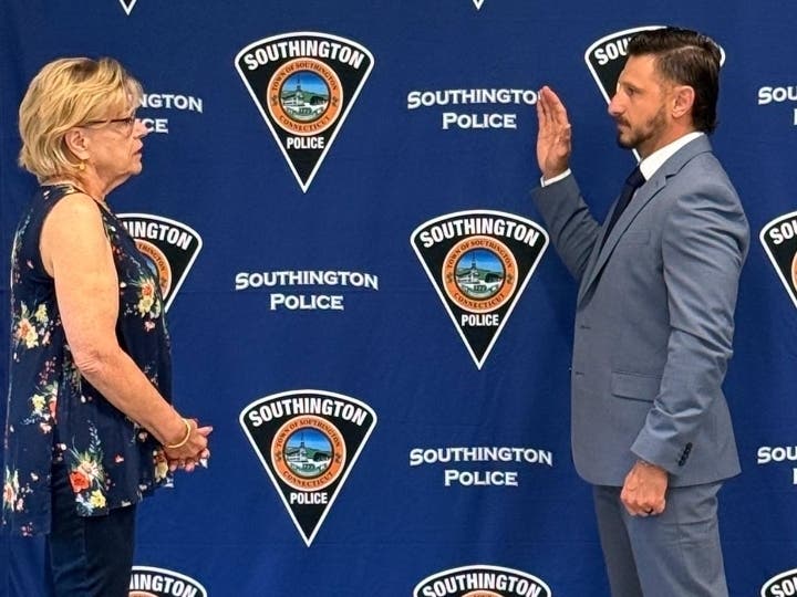 Veteran law enforcer Dustin Belfiore was recently sworn in to the Southington Police Department.