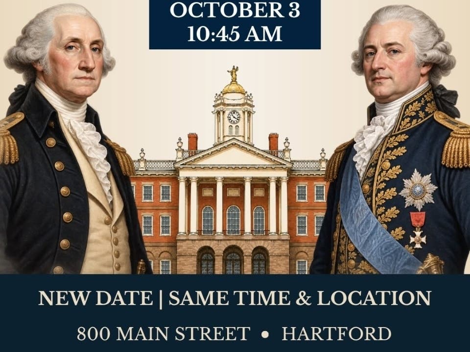 Rochambeau Day this weekend commemorates the 1780 meeting between Gen. George Washington and French general Jean-Baptiste Donatien de Vimeur, comte de Rochambeau in Hartford during the American Revolution.
