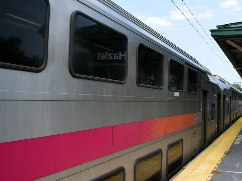 A NJ Transit North Jersey Coast Line train. There will be an emergency response exercise Saturday morning at the Navesink River Railroad Bridge between Red Bank and Middletown.
