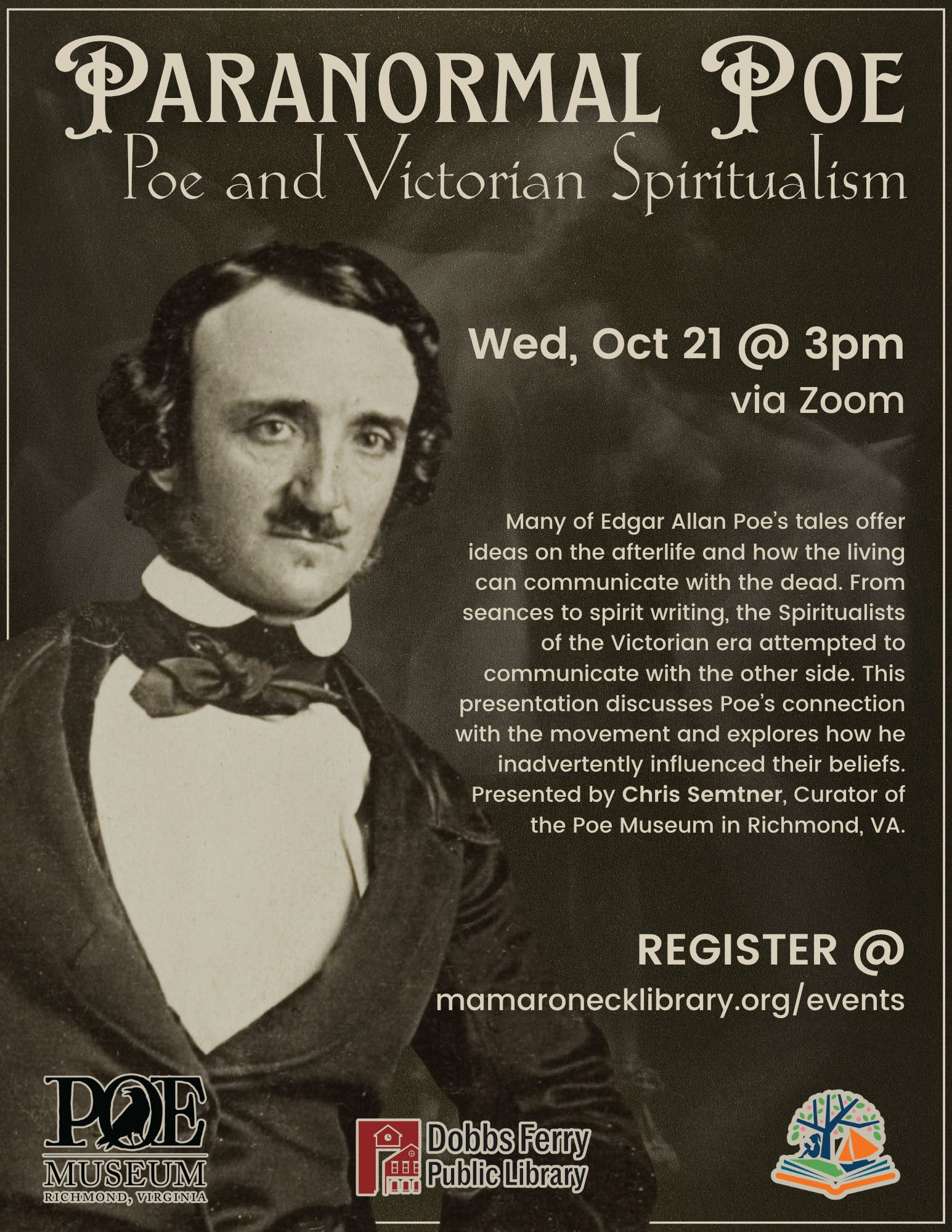 Paranormal Poe (via Zoom)