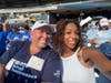 Courtney McCants, the daughter of Impact Consulting Enterprises President and CEO Cheryl McCants, with Kim Poulos Lieberz, CEO/Chief Creative Officer of KGI Design Group, at Nationals Park