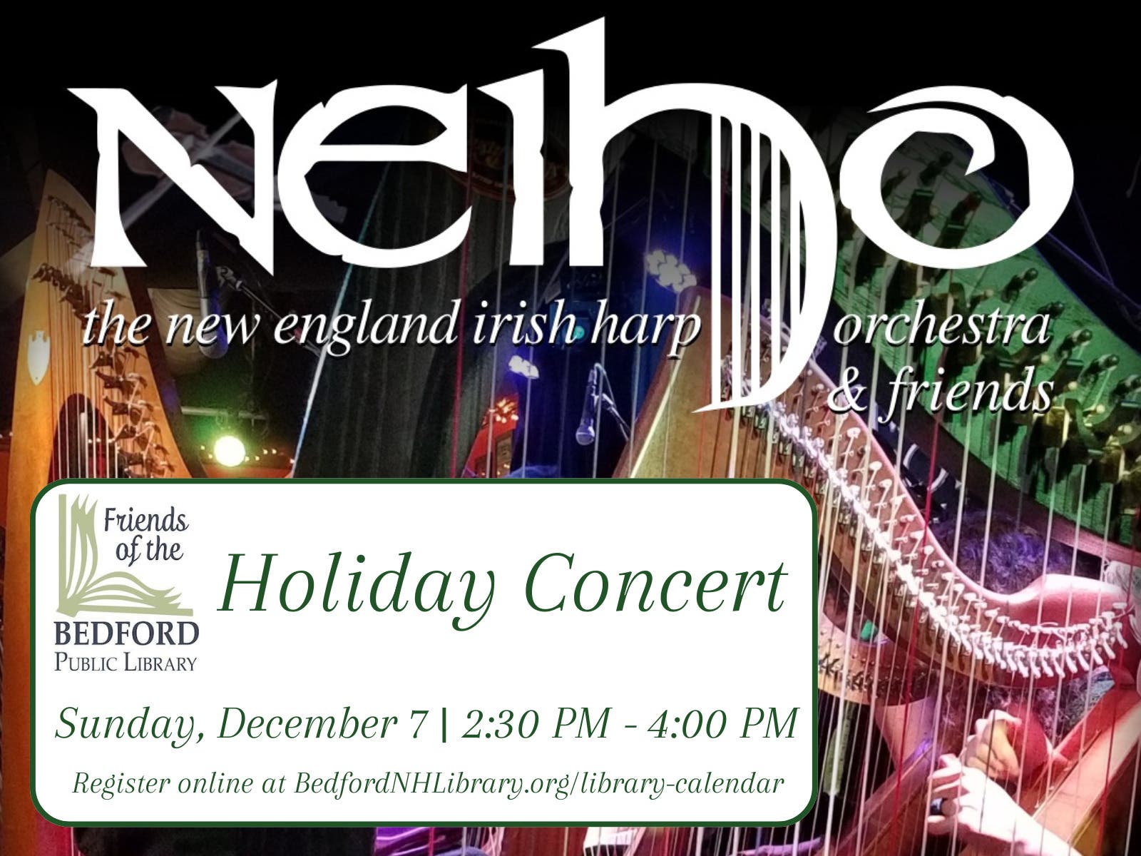 Friends of the Library Concert Series: New England Irish Harp Orchestra