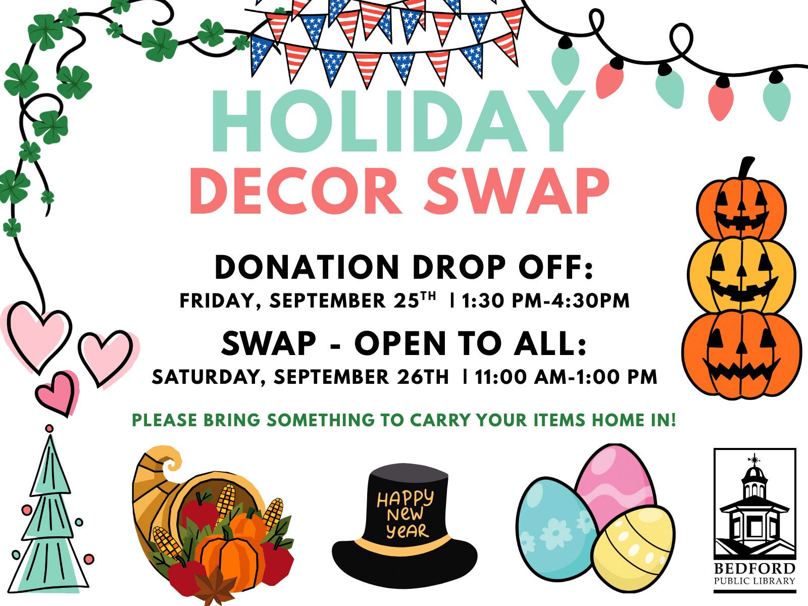 Holiday Decor Swap at the Bedford Public Library