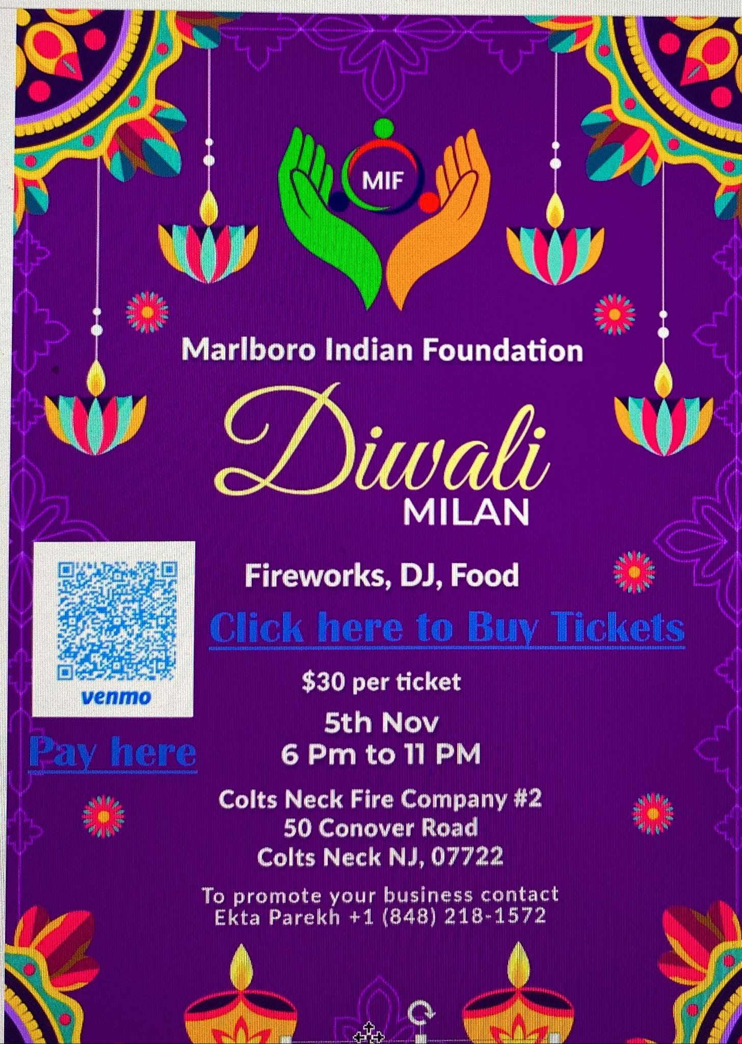 Nov 5 | Diwali Milan 2022 Marlboro Monmouth County NJ | Marlboro, NJ Patch