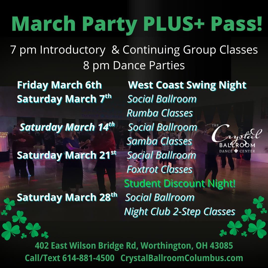 Tango - Saturday Weekly Ballroom Group Classes and Dance Party