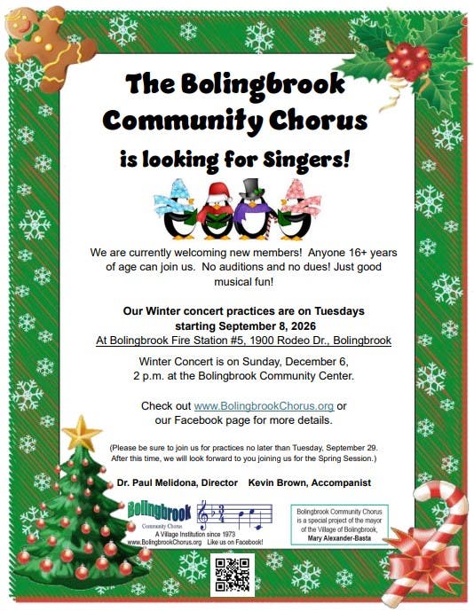Bolingbrook Community Chorus starts practices for Winter Concert