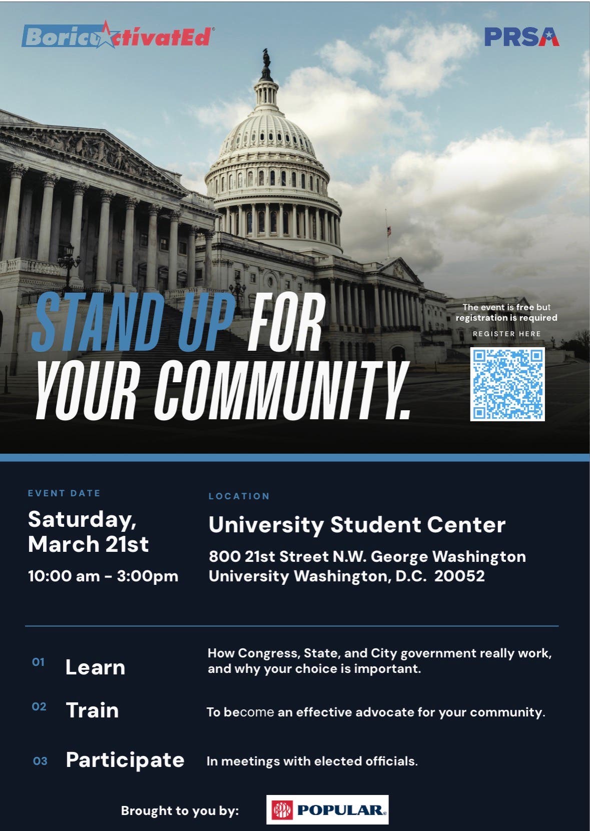 Free Workshop: Stand Up For Your Community