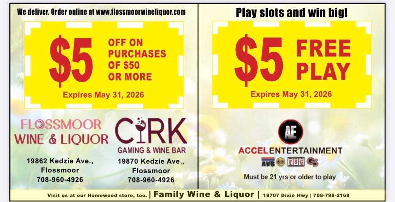 Flossmoor Wine & Liquor and Cork Gaming & Wine Bar Promotion