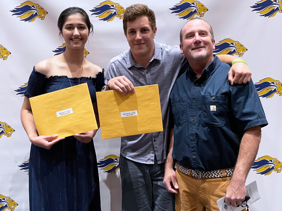 From left are Sydney Kanuga, Jude Hutkin and Michael Zolkewitz.