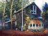 "The Boathouse IV", one of a series of portraits by Luiz Vilela of a favorite Lambertville, N.J., gathering spot.