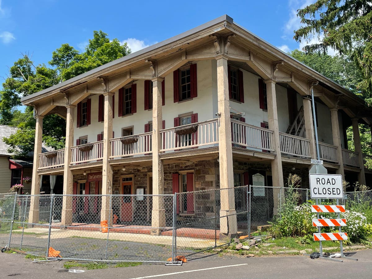 The Carversville Inn is located at Aquetong and Fleecy Dale Road.