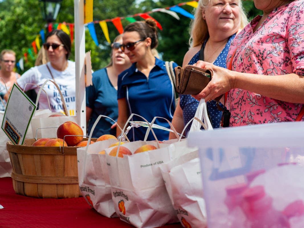 Peaches will be featured throughout the month of August at Peddler's Village.