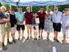 Mayor Noni West and members of the Doylestown Borough Council present a proclamation honoring the Fanny Chapman Pool on its 95 year. Accepting were present and former members of the pool board and managers.