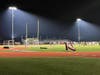 Central Bucks East's Stadium is bathed in light for the first time.
