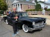 Gene Epstein next to his beautifully restored 1956 Continental Derham Victoria Coupe.