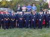 Members of the Newtown Fire and Emergency Services are recognized at the event.