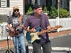 Classic rock fills the air during the street fair fundraiser.