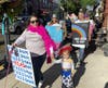 The Banned Books Parade marches through Doylestown.