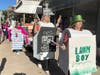 The Banned Books Parade marches through Doylestown.