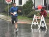 Nick Sava, 29, of Newtown, was the first male to cross the finish line.